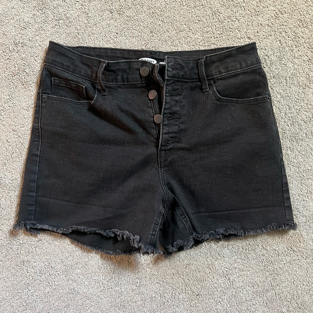 Women's Black Denim Shorts
